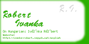 robert ivanka business card